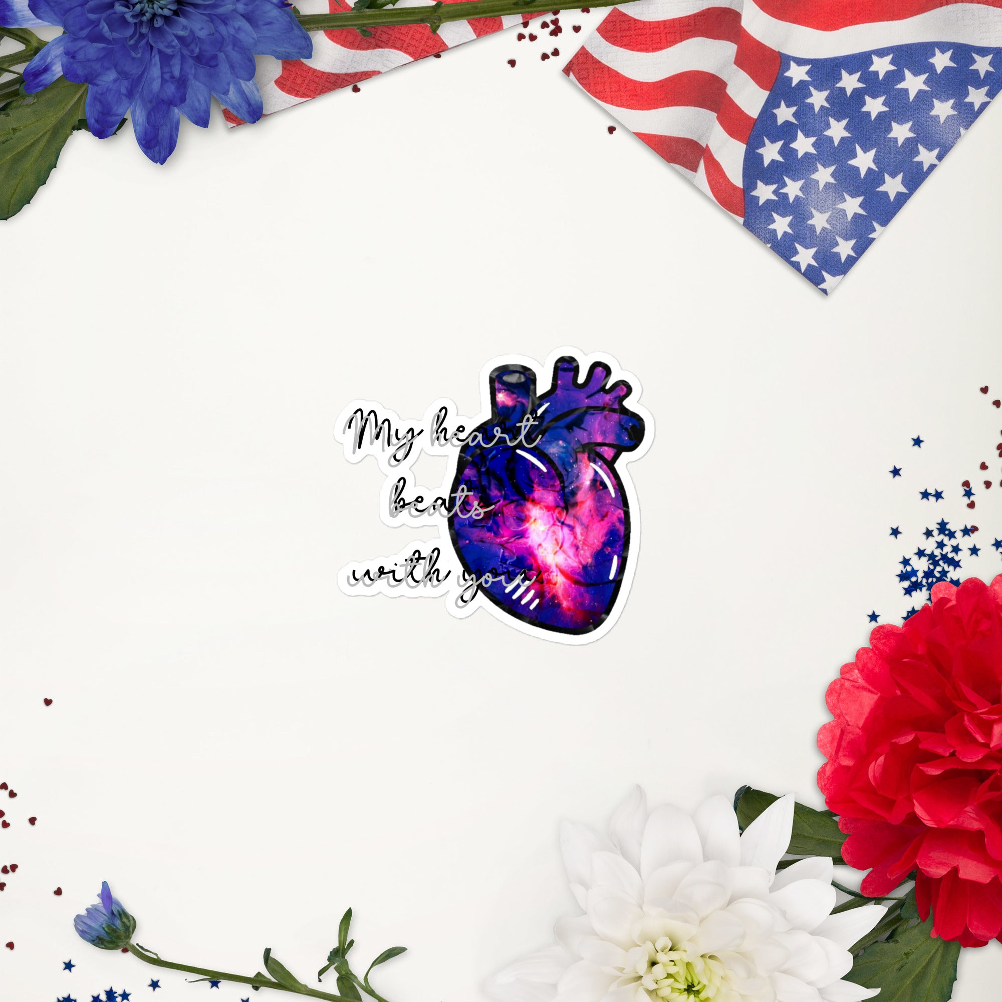 "My Heart Beats With You" Sticker